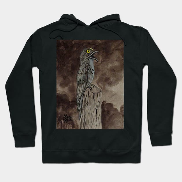 The potoo hunting at night Hoodie by Matt Starr Fine Art